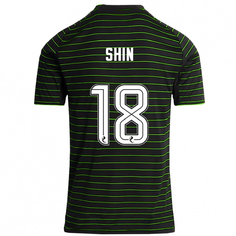 Danxen Femme Maillot Shin Yamada #18 Noir Vert Tenues Extérieur 2025/26 T-Shirt