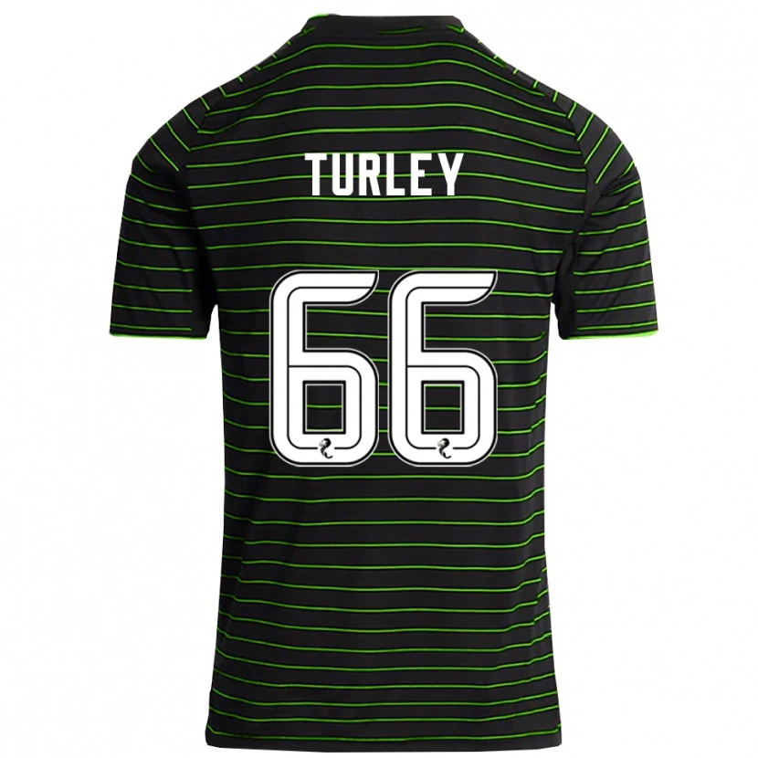 Danxen Femme Maillot Francis Turley #66 Noir Vert Tenues Extérieur 2025/26 T-Shirt