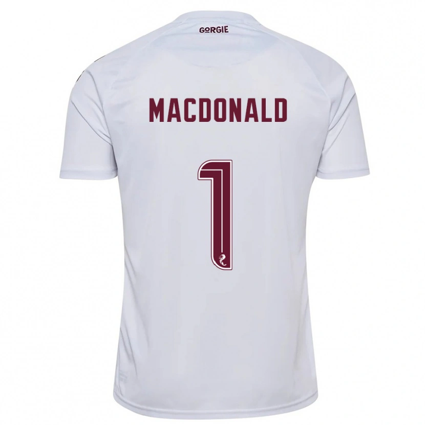 Danxen Femme Maillot Jamie Macdonald #1 Blanc Bordeaux Tenues Extérieur 2025/26 T-Shirt