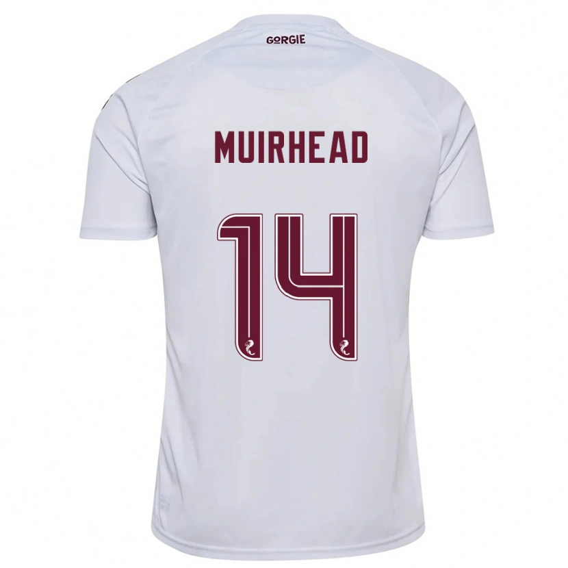Danxen Femme Maillot Owen Muirhead #14 Blanc Bordeaux Tenues Extérieur 2025/26 T-Shirt