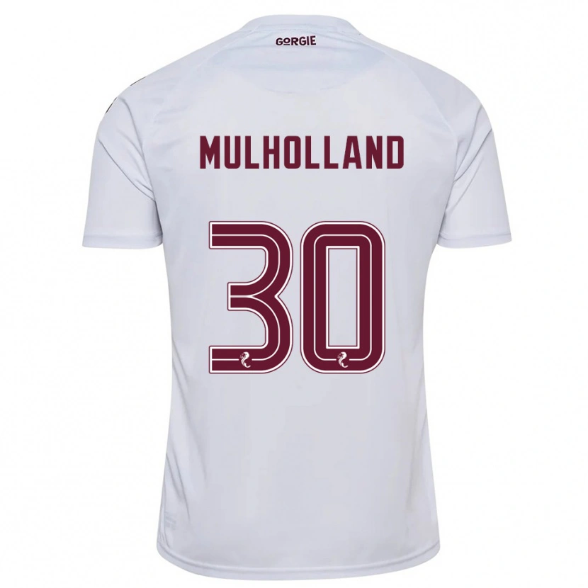 Danxen Femme Maillot James Mulholland #30 Blanc Bordeaux Tenues Extérieur 2025/26 T-Shirt