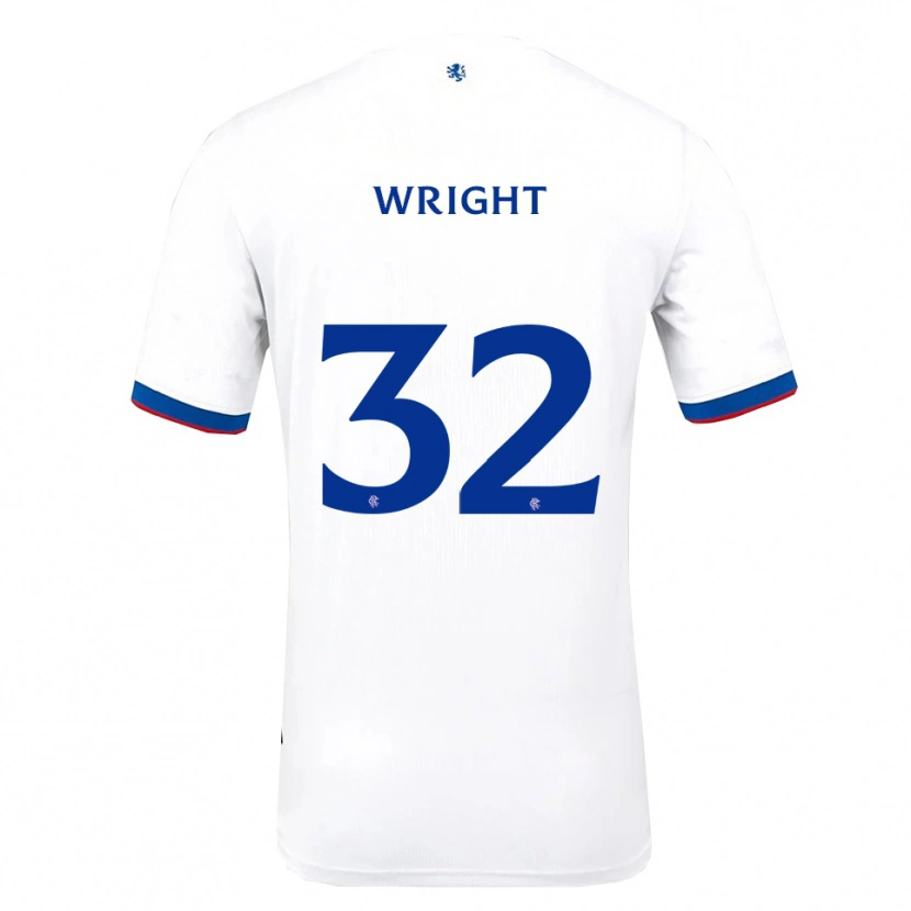 Danxen Femme Maillot Kieran Wright #32 Blanc Rouge Bleu Tenues Extérieur 2025/26 T-Shirt