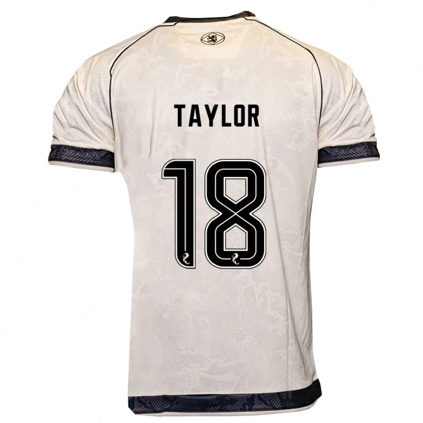 Danxen Femme Maillot Amy Taylor #18 Blanc Noir Tenues Extérieur 2025/26 T-Shirt