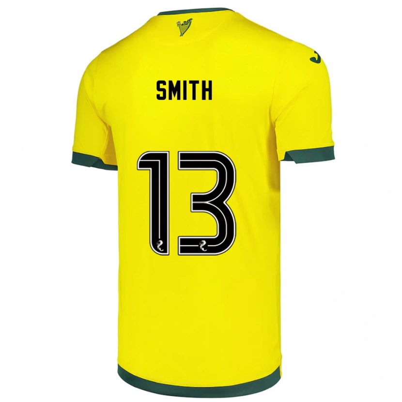 Danxen Femme Maillot Jordan Smith #13 Jaune Vert Tenues Extérieur 2025/26 T-Shirt