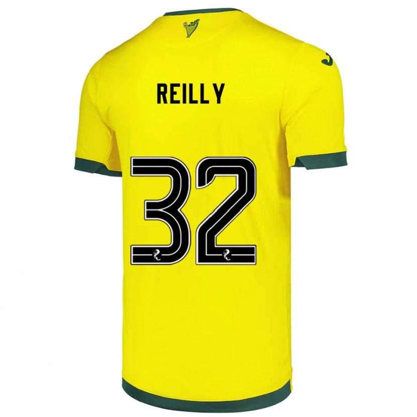 Danxen Femme Maillot Kirsten Reilly #32 Jaune Vert Tenues Extérieur 2025/26 T-Shirt