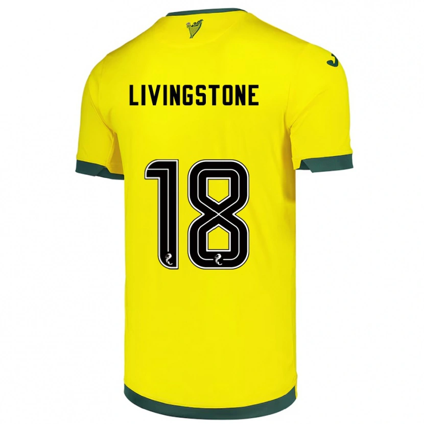 Danxen Femme Maillot Rosie Livingstone #18 Jaune Vert Tenues Extérieur 2025/26 T-Shirt