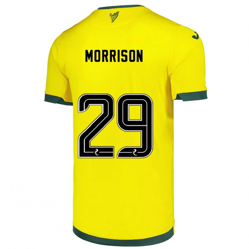 Danxen Femme Maillot Kirsty Morrison #29 Jaune Vert Tenues Extérieur 2025/26 T-Shirt