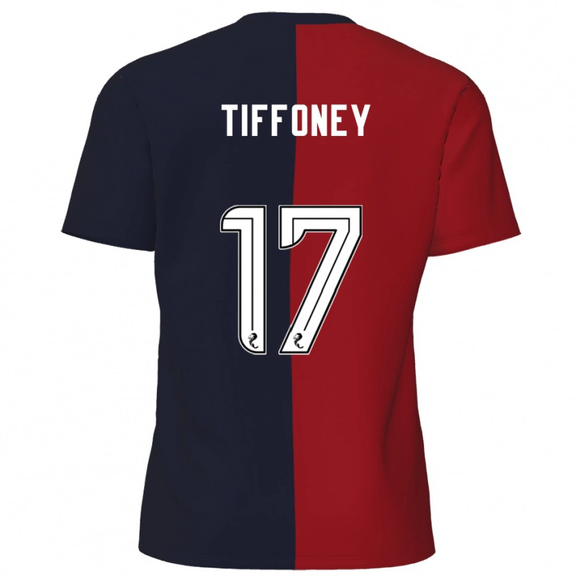 Danxen Femme Maillot Scott Tiffoney #17 Rouge Marine Tenues Extérieur 2025/26 T-Shirt