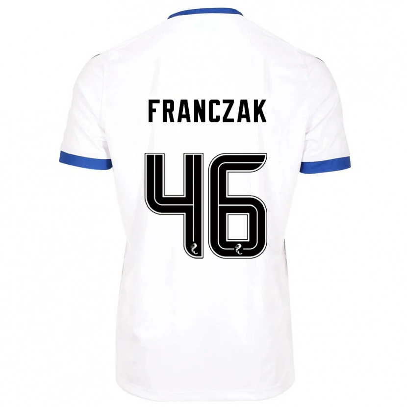 Danxen Femme Maillot Franciszek Franczak #46 Blanc Bleu Tenues Extérieur 2025/26 T-Shirt