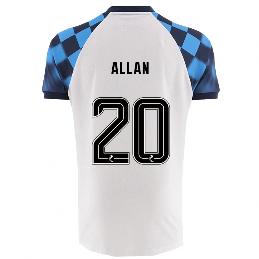 Danxen Femme Maillot Connor Allan #20 Blanc Bleu Ciel Tenues Extérieur 2025/26 T-Shirt