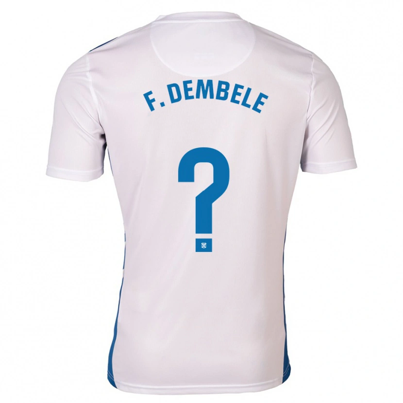 Danxen Enfant Maillot Fatou Dembele #0 Blanc Bleu Tenues Domicile 2025/26 T-Shirt