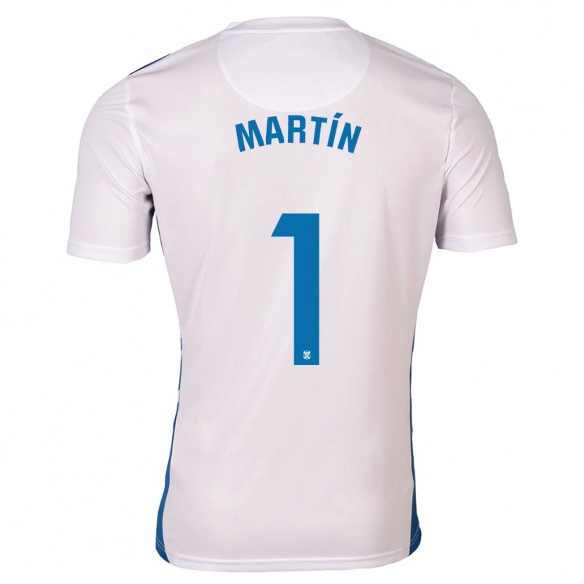 Danxen Enfant Maillot Dani Martín #1 Blanc Bleu Tenues Domicile 2025/26 T-Shirt