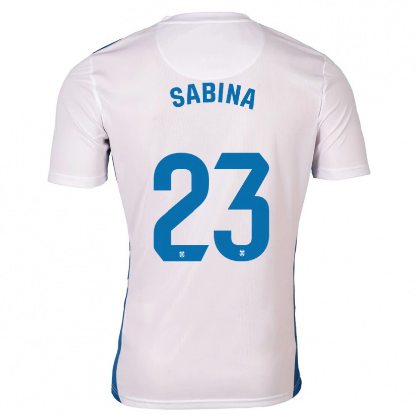 Danxen Enfant Maillot Fran Sabina #23 Blanc Bleu Tenues Domicile 2025/26 T-Shirt