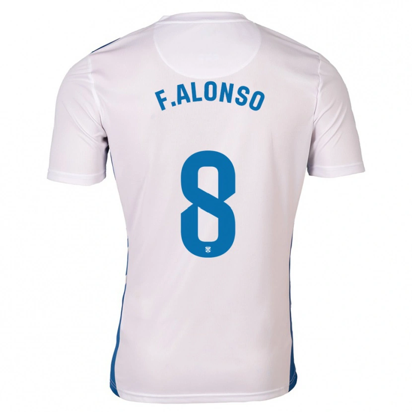 Danxen Enfant Maillot Félix Alonso #8 Blanc Bleu Tenues Domicile 2025/26 T-Shirt