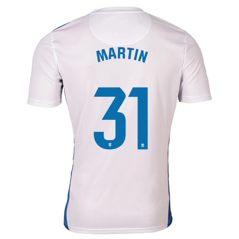 Danxen Enfant Maillot Guille Martin #31 Blanc Bleu Tenues Domicile 2025/26 T-Shirt