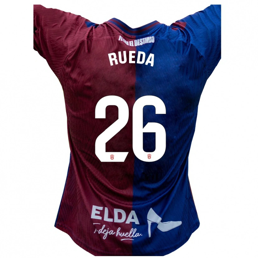 Danxen Enfant Maillot Carlos Rueda #26 Bleu Rouge Tenues Domicile 2025/26 T-Shirt