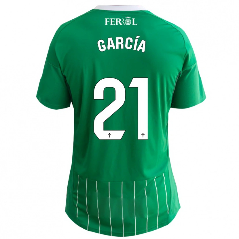Danxen Enfant Maillot Azael García #21 Vert Blanc Tenues Domicile 2025/26 T-Shirt