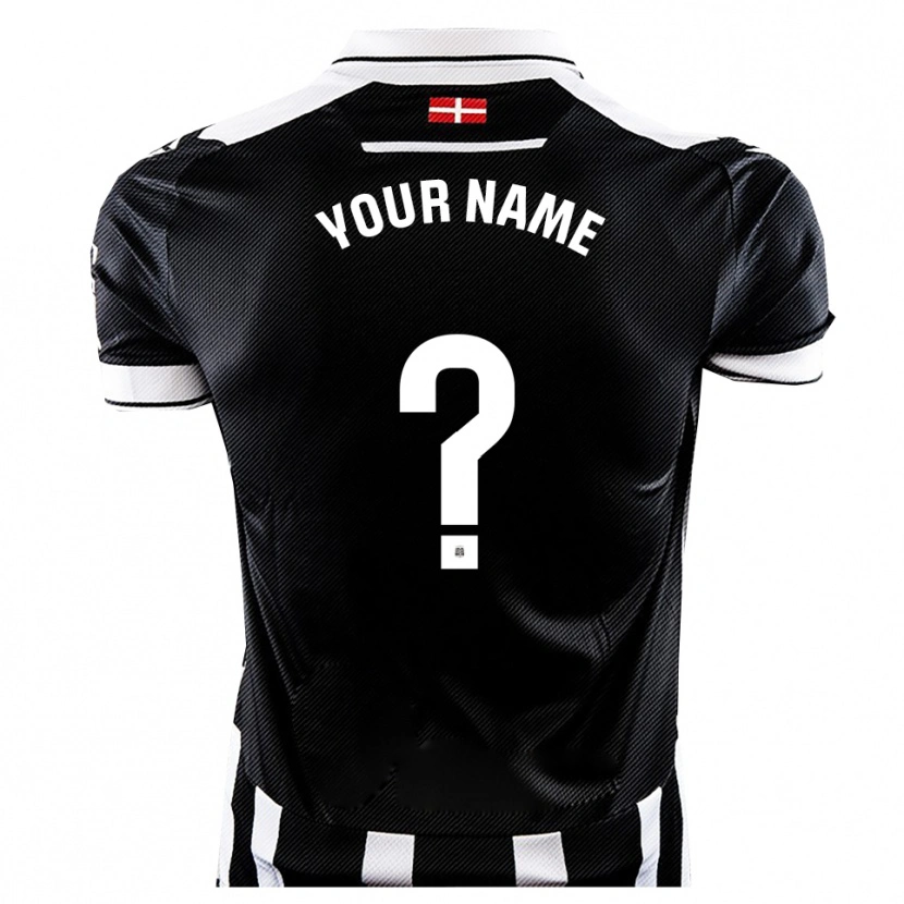 Danxen Enfant Maillot Votre Nom #0 Noir Blanc Tenues Domicile 2025/26 T-Shirt