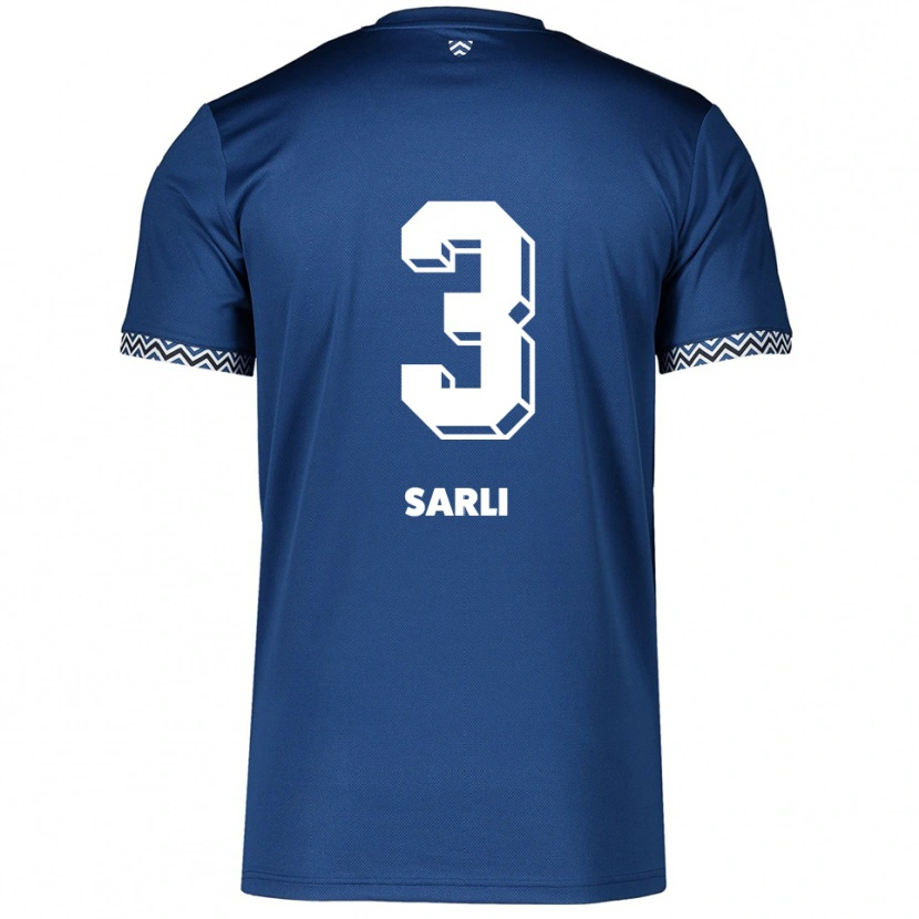 Danxen Enfant Maillot Semih Sarli #3 Marine Blanc Tenues Domicile 2025/26 T-Shirt