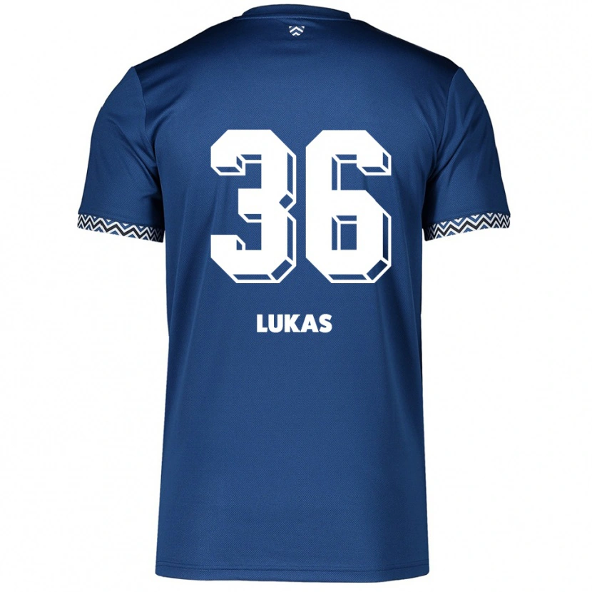 Danxen Enfant Maillot Justin Lukas #36 Marine Blanc Tenues Domicile 2025/26 T-Shirt