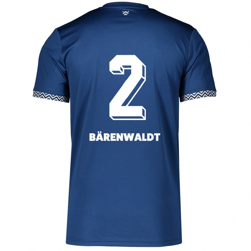 Danxen Enfant Maillot Tim Bärenwaldt #2 Marine Blanc Tenues Domicile 2025/26 T-Shirt