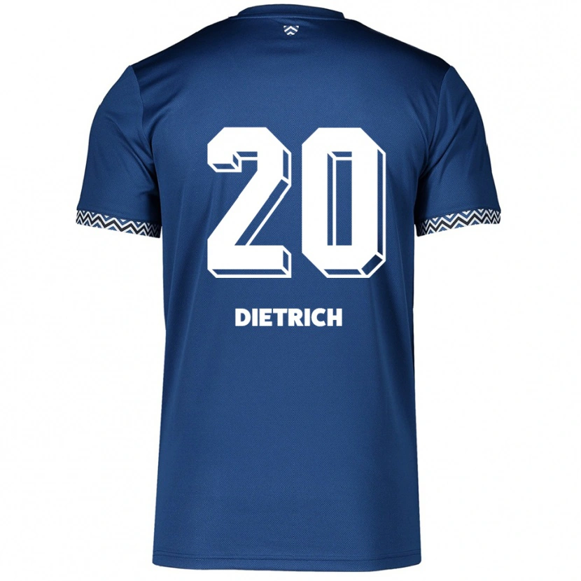 Danxen Enfant Maillot Sam Dietrich #20 Marine Blanc Tenues Domicile 2025/26 T-Shirt