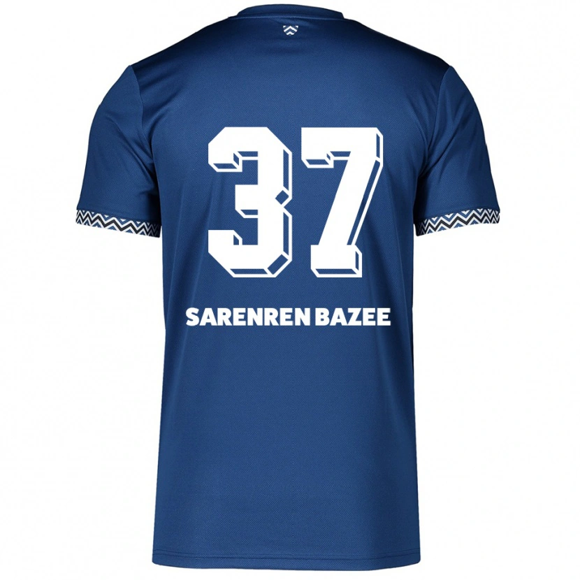 Danxen Enfant Maillot Noah Sarenren Bazee #37 Marine Blanc Tenues Domicile 2025/26 T-Shirt