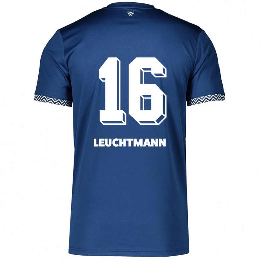 Danxen Enfant Maillot Jana Leuchtmann #16 Marine Blanc Tenues Domicile 2025/26 T-Shirt