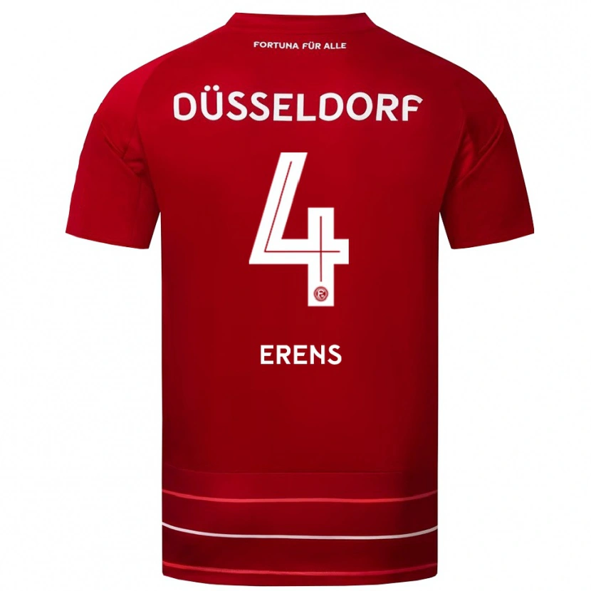 Danxen Enfant Maillot Noah Erens #4 Rouge Blanc Tenues Domicile 2025/26 T-Shirt