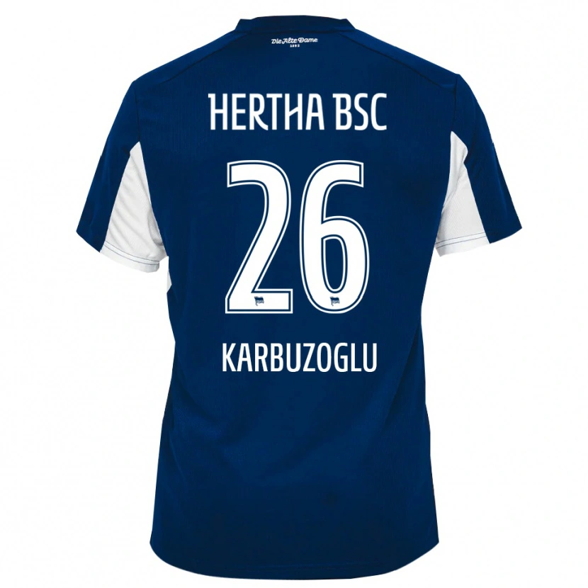 Danxen Enfant Maillot Mikail Karbuzoglu #26 Blanc Bleu Tenues Domicile 2025/26 T-Shirt