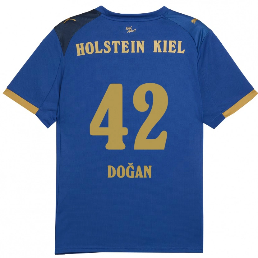 Danxen Enfant Maillot Tyler Doğan #42 Bleu Doré Tenues Domicile 2025/26 T-Shirt