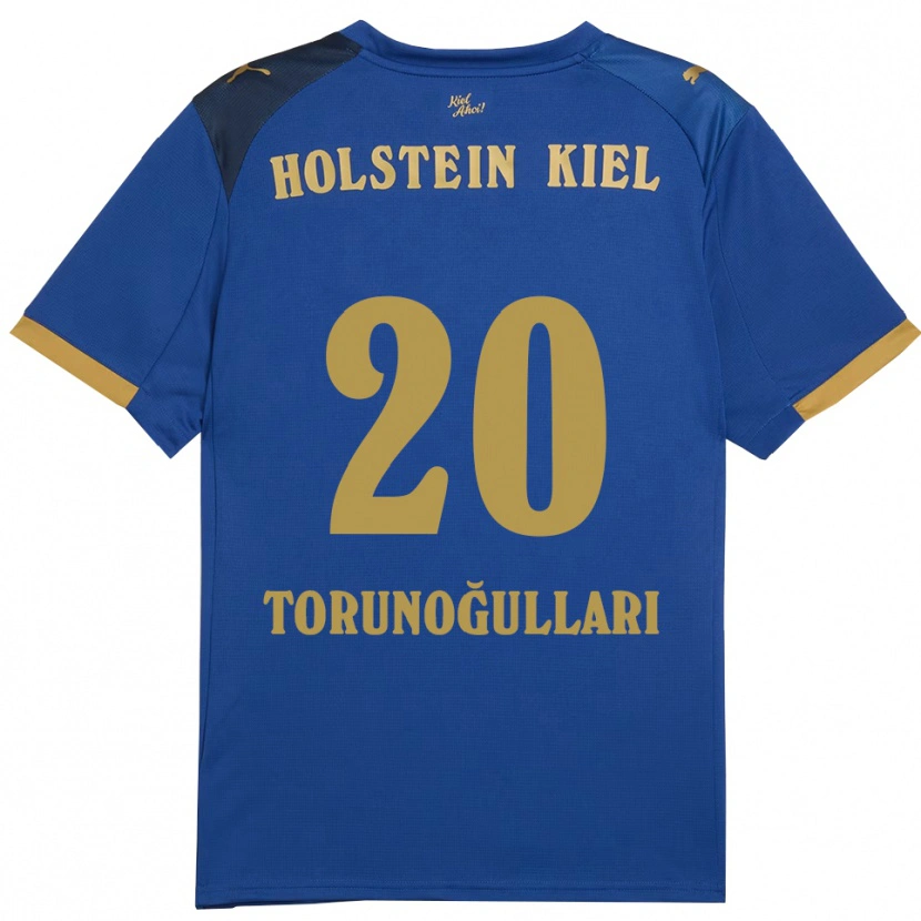 Danxen Enfant Maillot Emin Torunoğulları #20 Bleu Doré Tenues Domicile 2025/26 T-Shirt