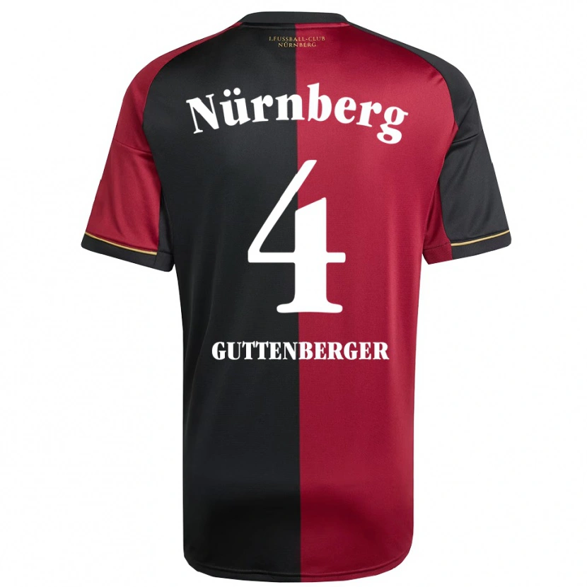 Danxen Enfant Maillot Luisa Guttenberger #4 Bourgogne Noir Tenues Domicile 2025/26 T-Shirt