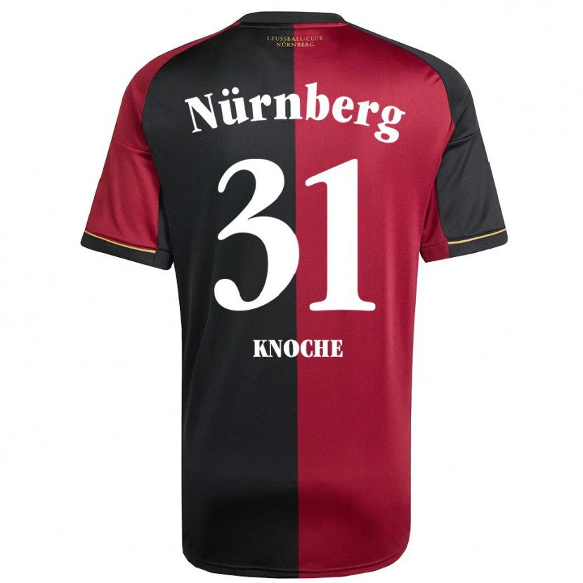 Danxen Enfant Maillot Robin Knoche #31 Bourgogne Noir Tenues Domicile 2025/26 T-Shirt