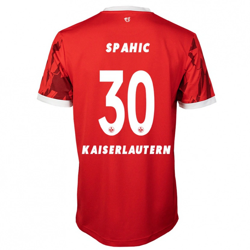 Danxen Enfant Maillot Avdo Spahic #30 Rouge Blanc Tenues Domicile 2025/26 T-Shirt