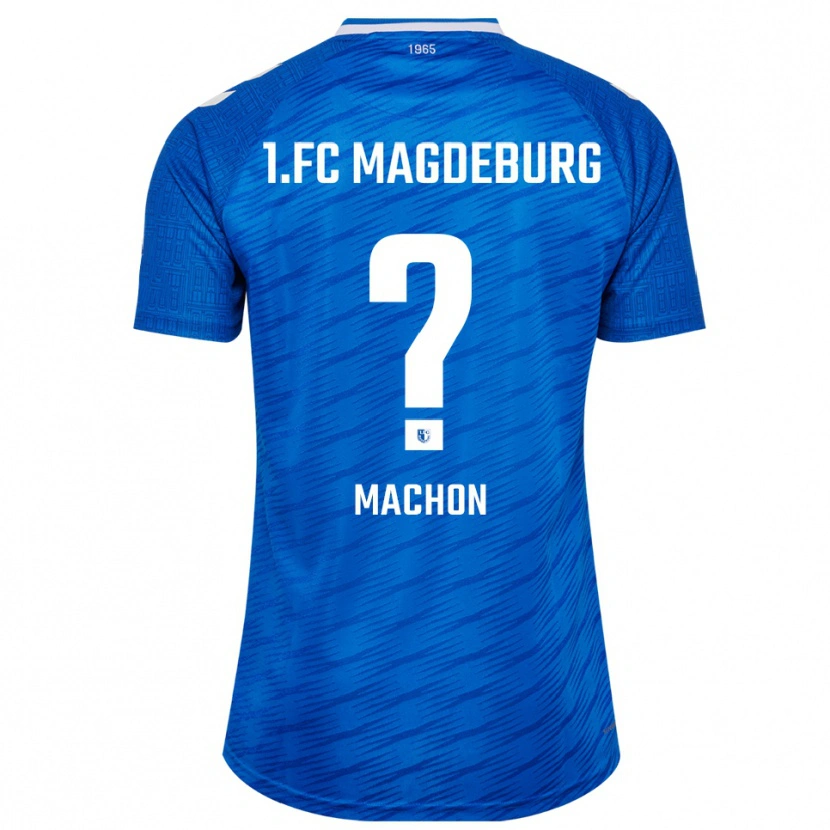 Danxen Enfant Maillot Max Machon #0 Bleu Blanc Tenues Domicile 2025/26 T-Shirt