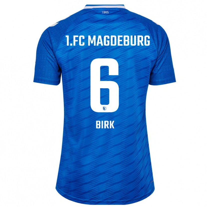 Danxen Enfant Maillot Timo Birk #6 Bleu Blanc Tenues Domicile 2025/26 T-Shirt