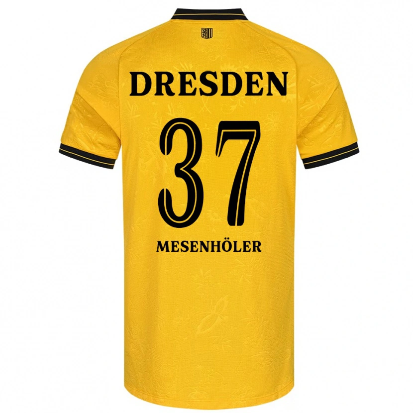 Danxen Enfant Maillot Daniel Mesenhöler #37 Jaune Noir Tenues Domicile 2025/26 T-Shirt