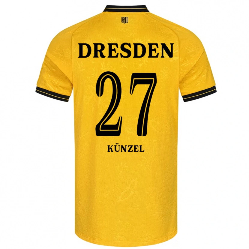 Danxen Enfant Maillot Nico Künzel #27 Jaune Noir Tenues Domicile 2025/26 T-Shirt