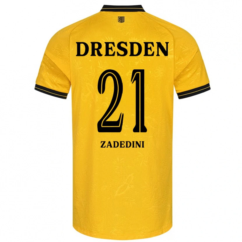 Danxen Enfant Maillot Skerd Zadedini #21 Jaune Noir Tenues Domicile 2025/26 T-Shirt