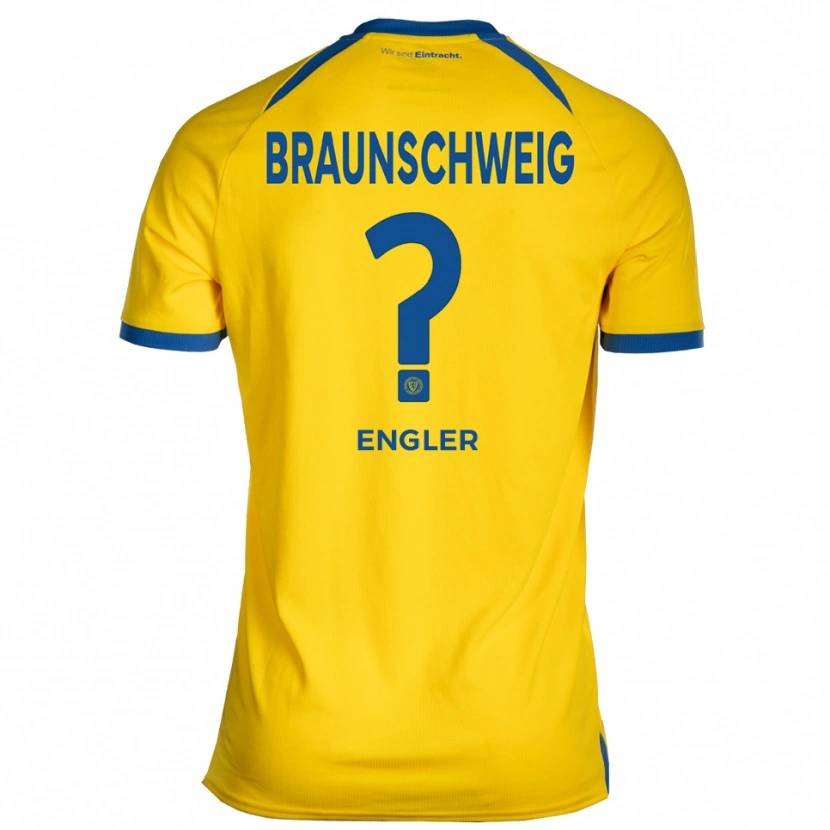 Danxen Enfant Maillot Laura Engler #0 Jaune Bleu Tenues Domicile 2025/26 T-Shirt