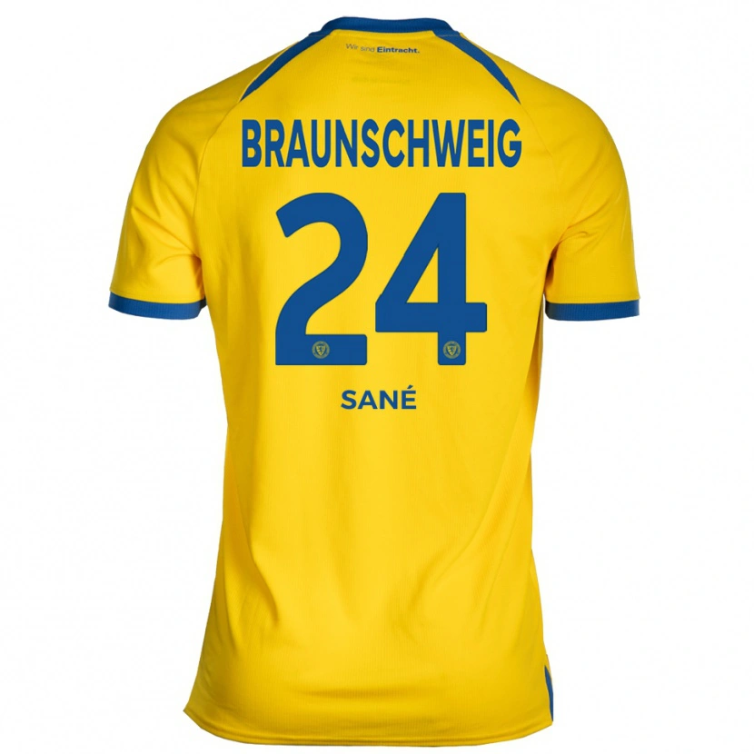 Danxen Enfant Maillot Sidi Sané #24 Jaune Bleu Tenues Domicile 2025/26 T-Shirt