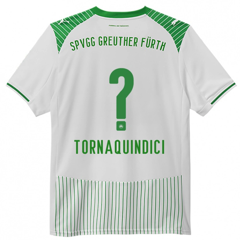 Danxen Enfant Maillot Aurora Tornaquindici #0 Blanc Vert Tenues Domicile 2025/26 T-Shirt
