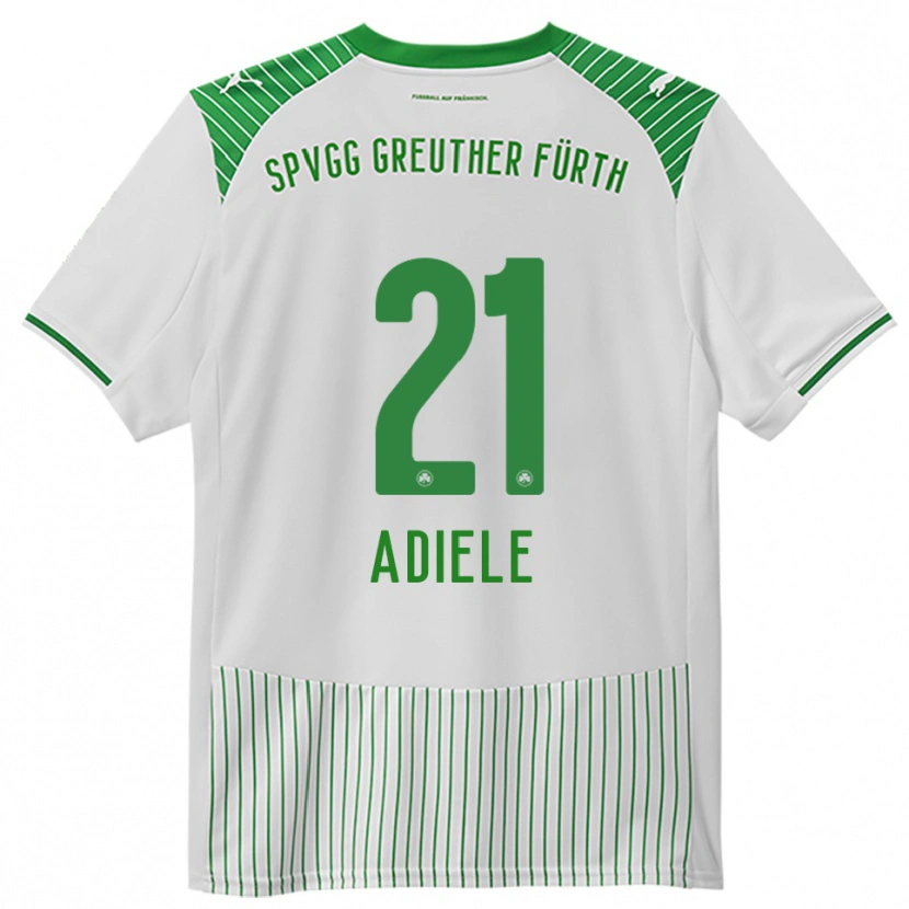 Danxen Enfant Maillot Raphael Adiele #21 Blanc Vert Tenues Domicile 2025/26 T-Shirt