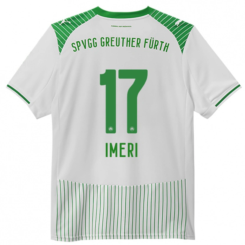 Danxen Enfant Maillot Adem Imeri #17 Blanc Vert Tenues Domicile 2025/26 T-Shirt