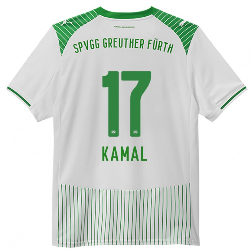 Danxen Enfant Maillot Fadl Kamal #17 Blanc Vert Tenues Domicile 2025/26 T-Shirt