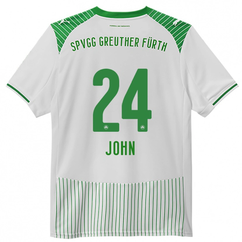 Danxen Enfant Maillot Marco John #24 Blanc Vert Tenues Domicile 2025/26 T-Shirt
