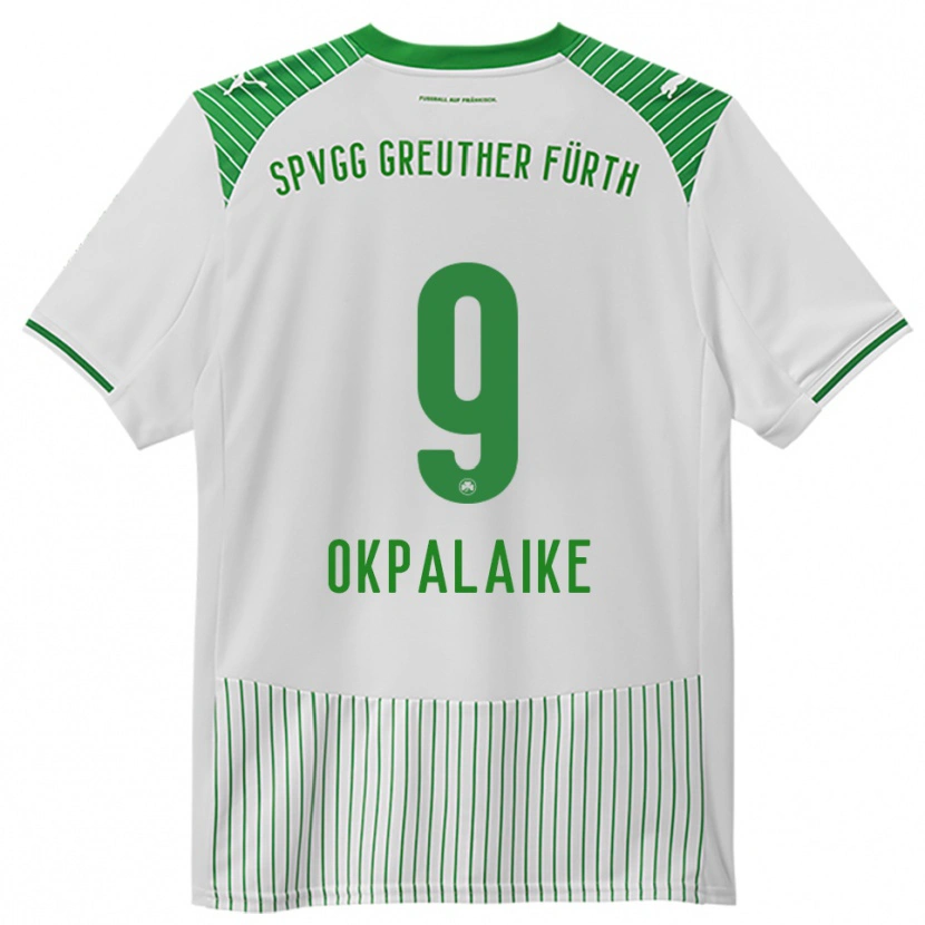 Danxen Enfant Maillot Joshua Okpalaike #9 Blanc Vert Tenues Domicile 2025/26 T-Shirt
