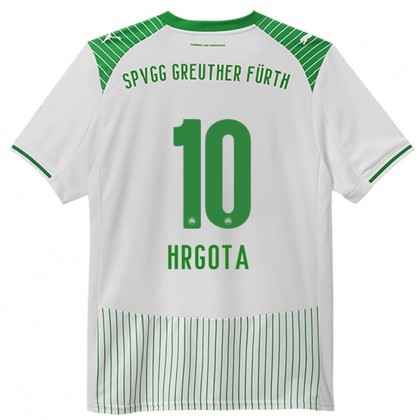 Danxen Enfant Maillot Branimir Hrgota #10 Blanc Vert Tenues Domicile 2025/26 T-Shirt