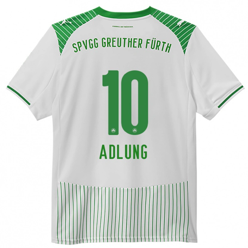 Danxen Enfant Maillot Daniel Adlung #10 Blanc Vert Tenues Domicile 2025/26 T-Shirt